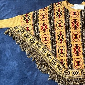 Beautiful Poncho with fringe